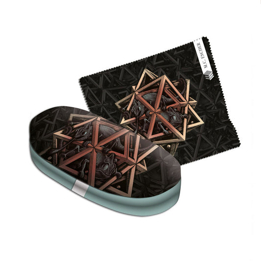 Bekking & Blitz glasses case with microfibre cloth. stars